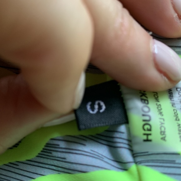 BLACKBOUGH Neon Print One Shoulder front Tie Bikini top - Picture 7 of 8